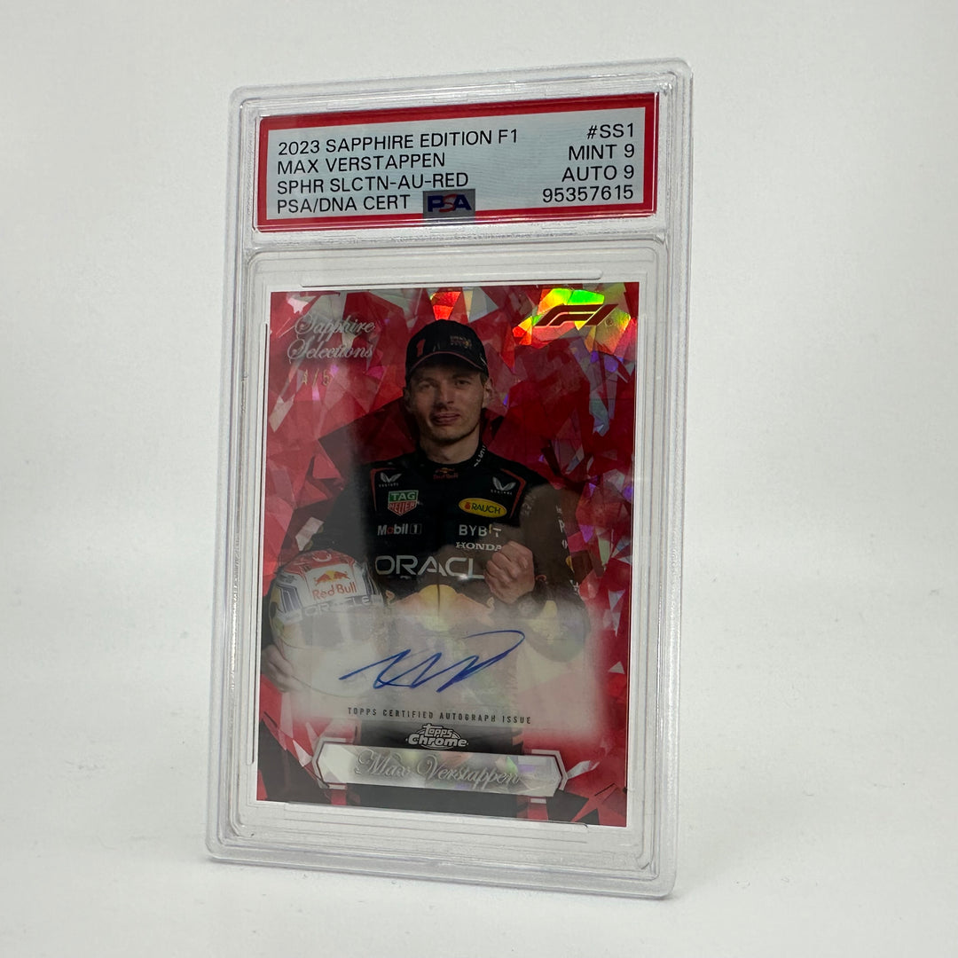 PSA 9 - Red Auto 4/5 Max Verstappen - 2023 Sapphire Selections #SS1 - POP2
