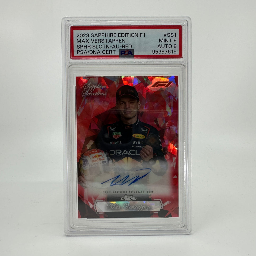 PSA 9 - Red Auto 4/5 Max Verstappen - 2023 Sapphire Selections #SS1 - POP2