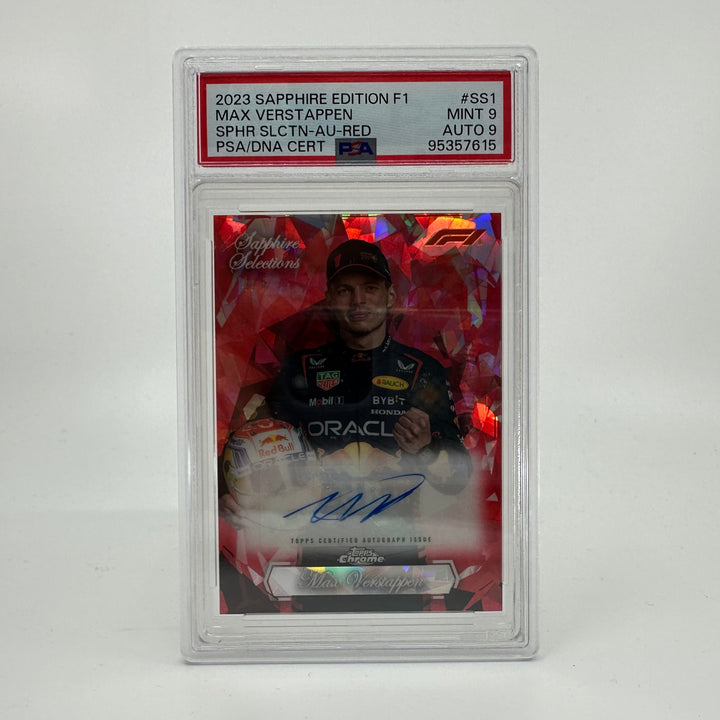 PSA 9 - Red Auto 4/5 Max Verstappen - 2023 Sapphire Selections #SS1 - POP2