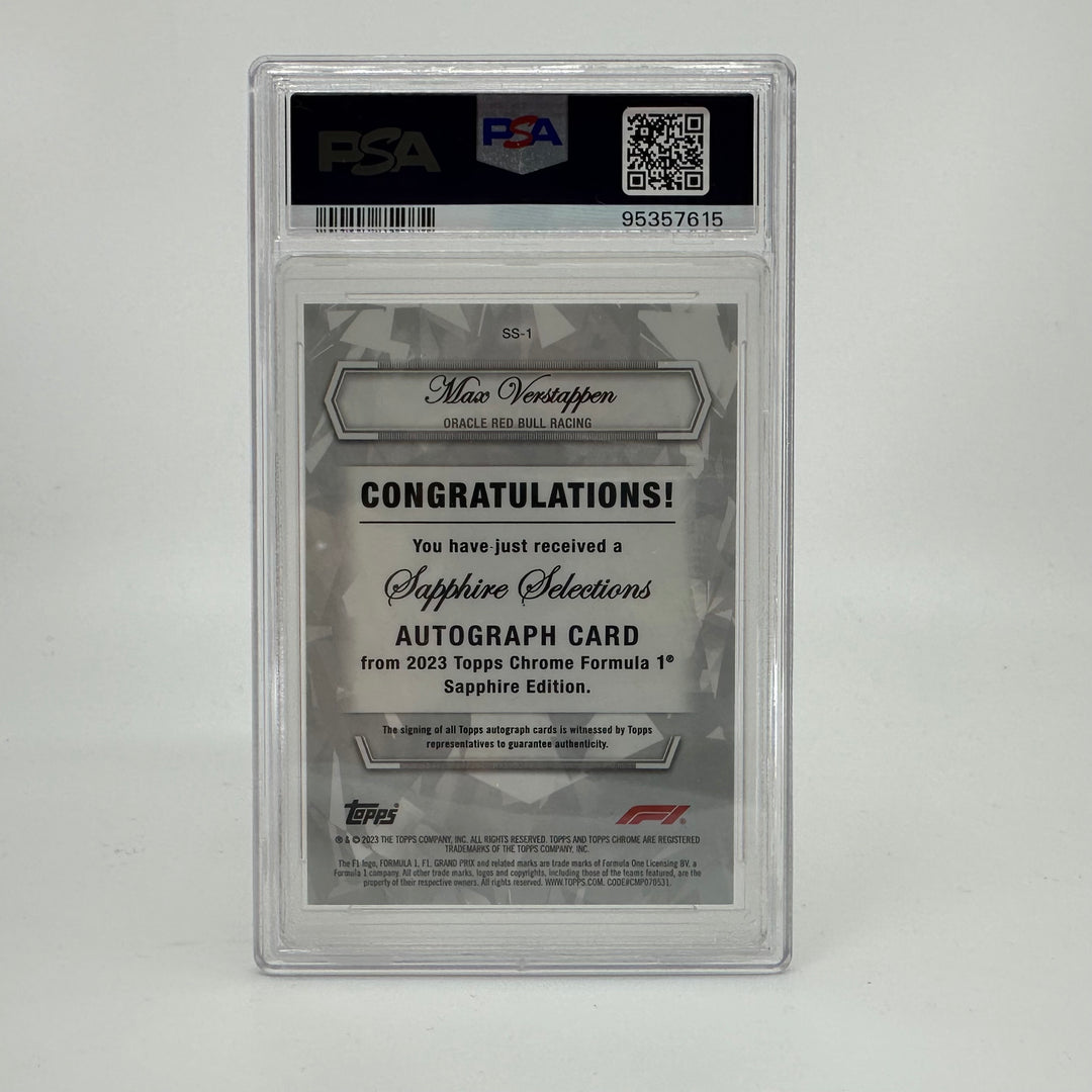 PSA 9 - Red Auto 4/5 Max Verstappen - 2023 Sapphire Selections #SS1 - POP2