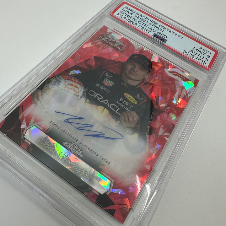 PSA 9 - Red Auto 4/5 Max Verstappen - 2023 Sapphire Selections #SS1 - POP2