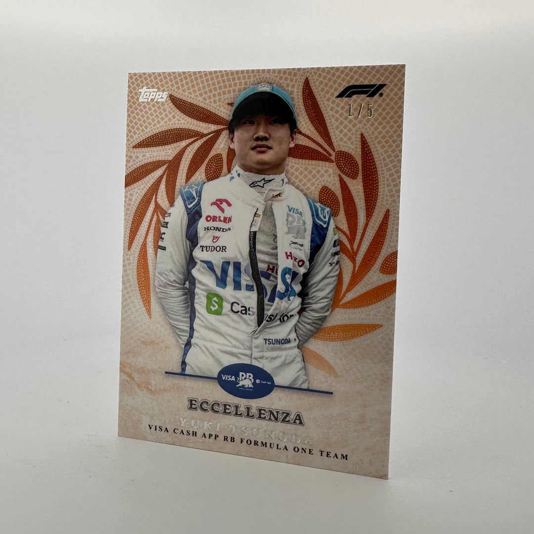 1/5 Yuki Tsunoda - Trionfo - Orange - 2024 Topps Eccellenza F1