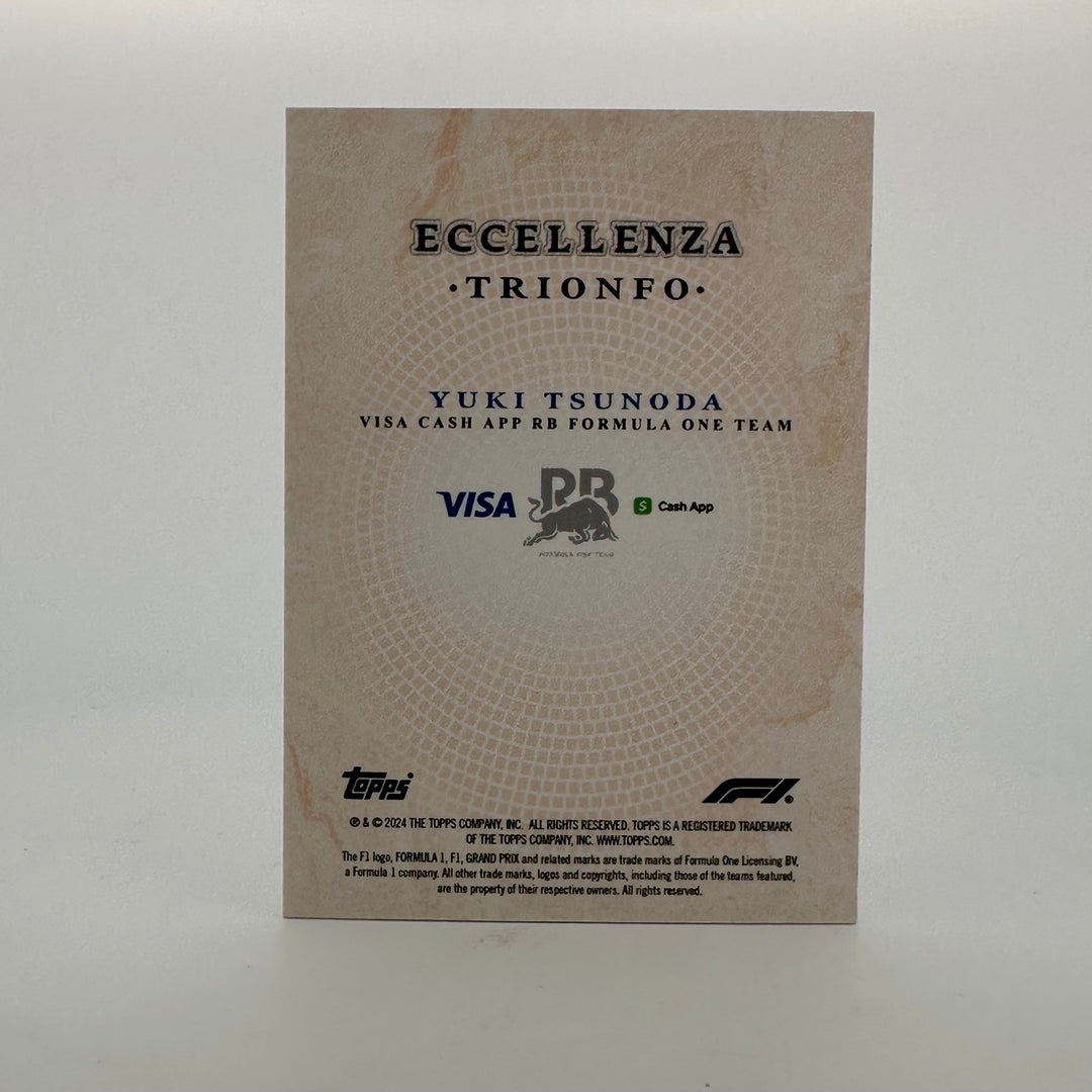 1/5 Yuki Tsunoda - Trionfo - Orange - 2024 Topps Eccellenza F1
