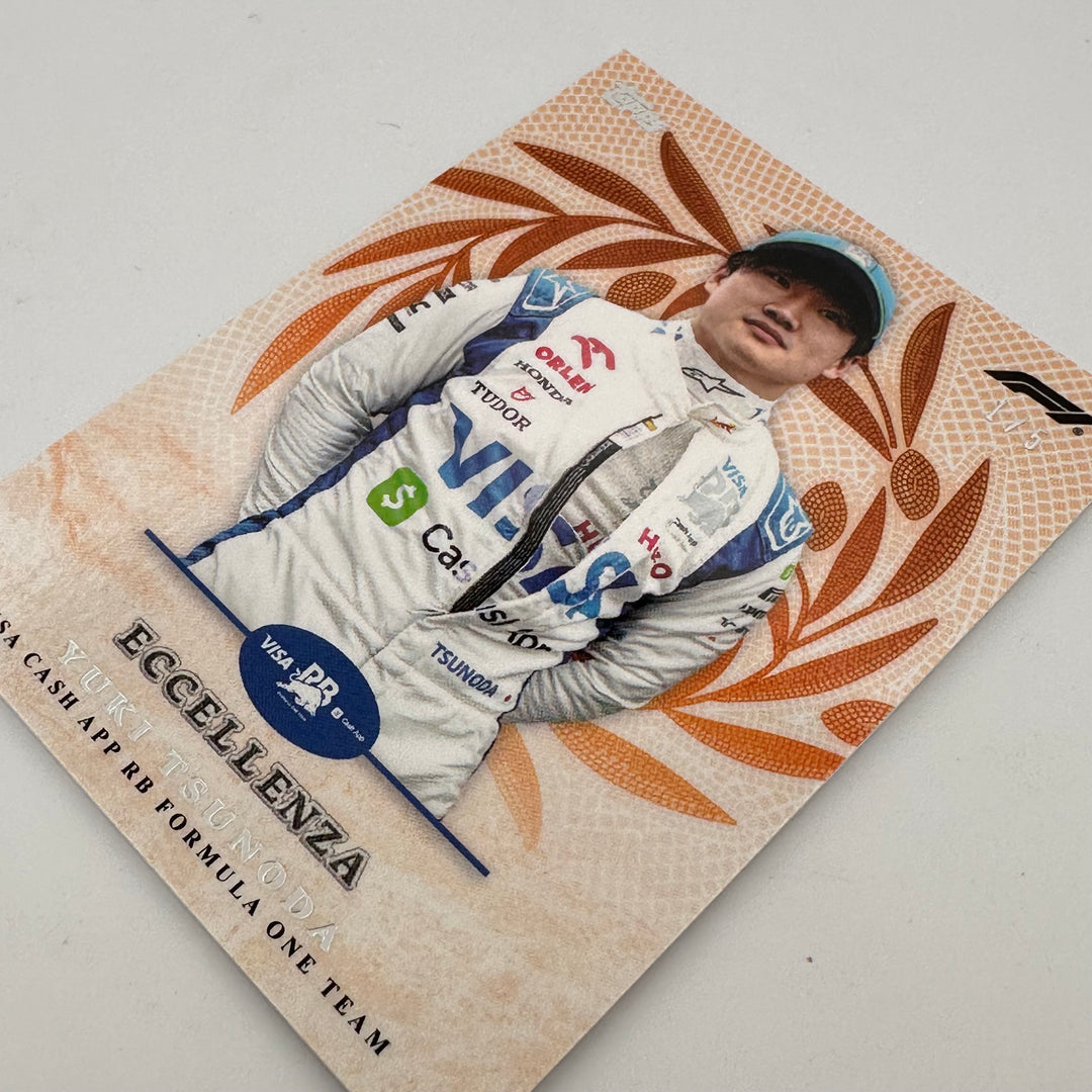 1/5 Yuki Tsunoda - Trionfo - Orange - 2024 Topps Eccellenza F1