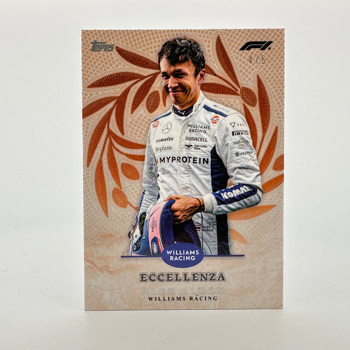 /5 Alex Albon - Trionfo - Orange - 2024 Topps Eccellenza F1