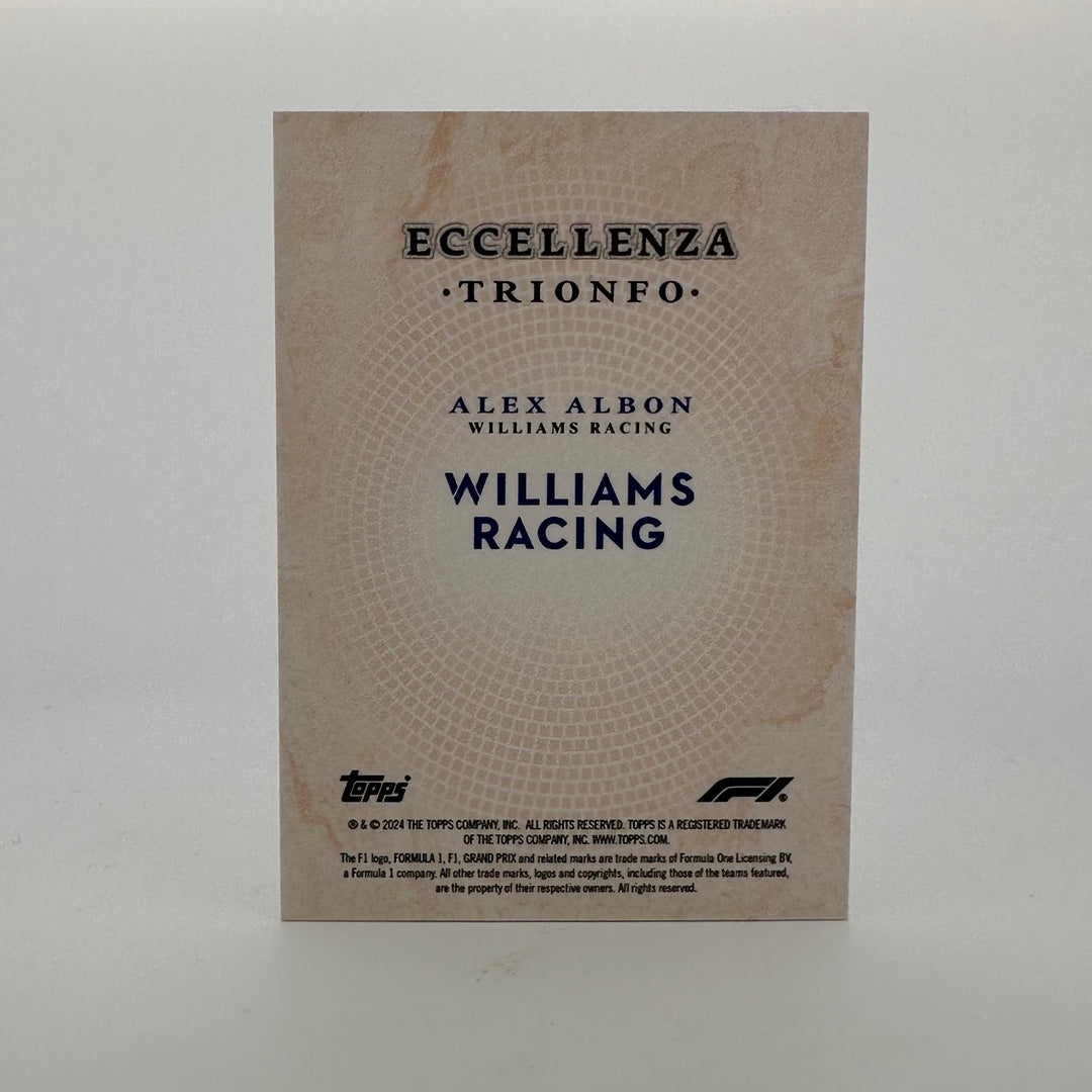 /5 Alex Albon - Trionfo - Orange - 2024 Topps Eccellenza F1