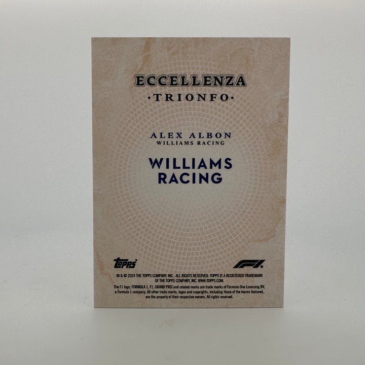 /5 Alex Albon - Trionfo - Orange - 2024 Topps Eccellenza F1