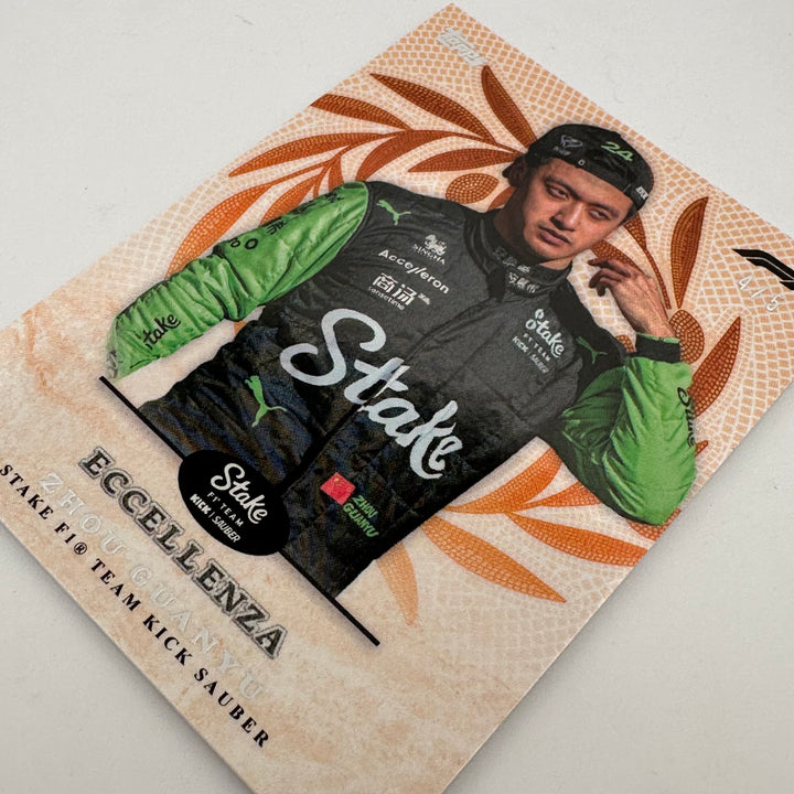 /5 Zhou Guanyu - Trionfo - Orange - 2024 Topps Eccellenza F1