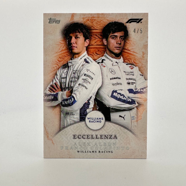 4/5 Alex Albon & Franco Colapinto - La Squadra - Orange - 2024 Topps Eccellenza F1