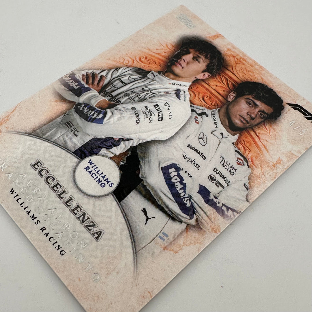 4/5 Alex Albon & Franco Colapinto - La Squadra - Orange - 2024 Topps Eccellenza F1