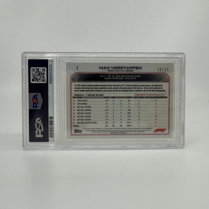 PSA 9 - 20/25 - Sapphire Edition #1 Max Verstappen SSP - Orange