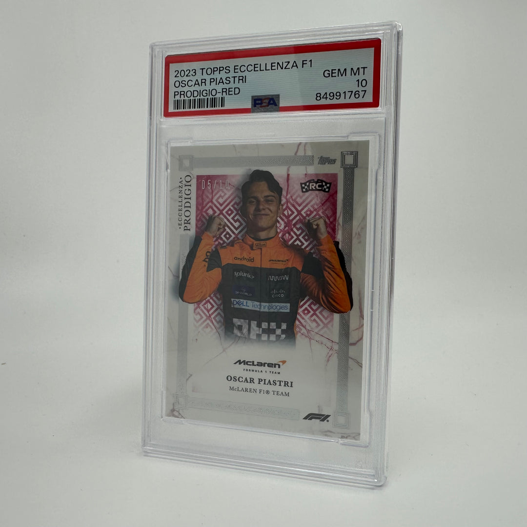 PSA 10 - 05/10 Oscar Piastri  - 2023 Eccellenza Prodigio - Red - Rookie Card