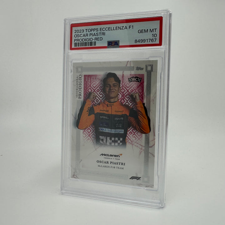 PSA 10 - 05/10 Oscar Piastri  - 2023 Eccellenza Prodigio - Red - Rookie Card