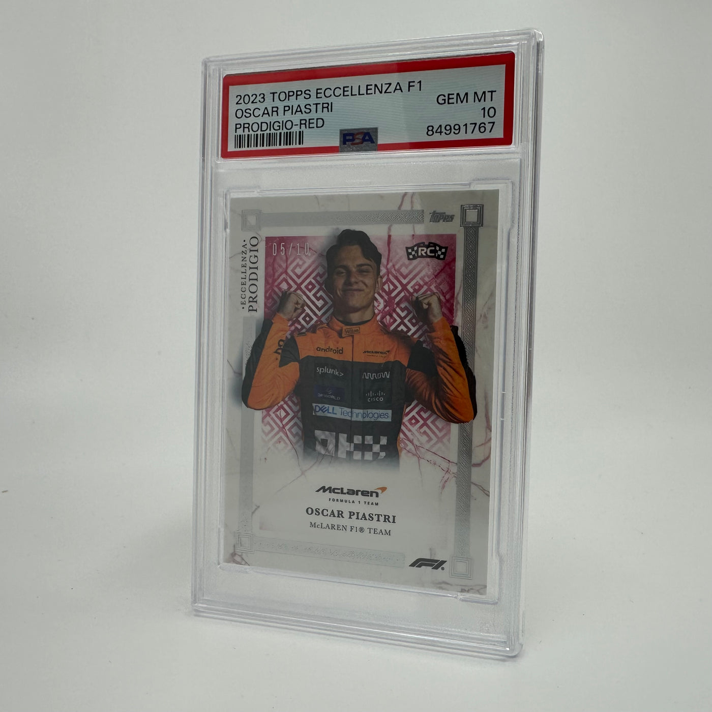 PSA 10 - 05/10 Oscar Piastri  - 2023 Eccellenza Prodigio - Red - Rookie Card