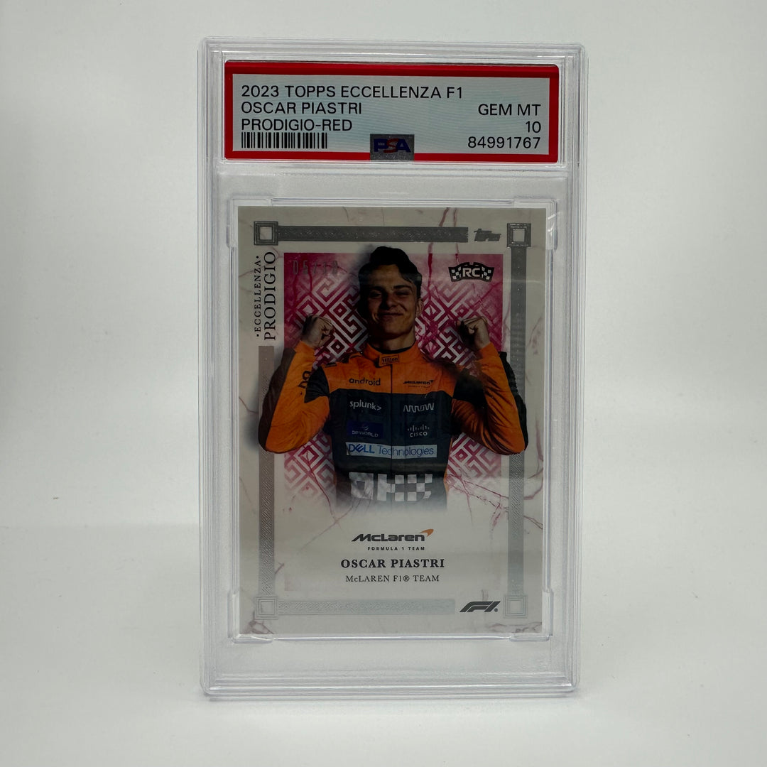 PSA 10 - 05/10 Oscar Piastri  - 2023 Eccellenza Prodigio - Red - Rookie Card