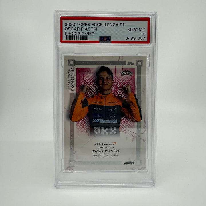 PSA 10 - 05/10 Oscar Piastri  - 2023 Eccellenza Prodigio - Red - Rookie Card