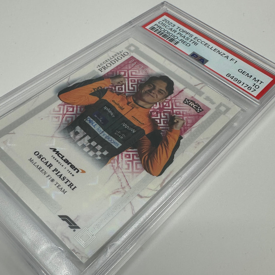 PSA 10 - 05/10 Oscar Piastri  - 2023 Eccellenza Prodigio - Red - Rookie Card