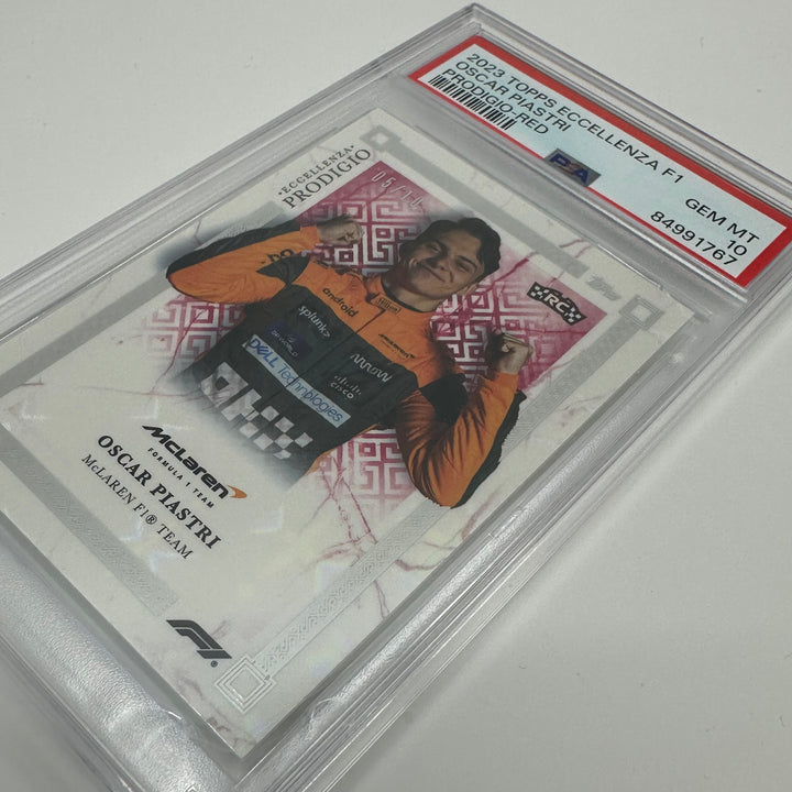 PSA 10 - 05/10 Oscar Piastri  - 2023 Eccellenza Prodigio - Red - Rookie Card