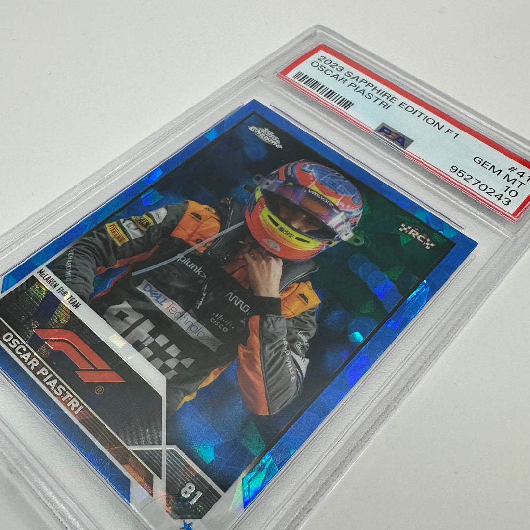 PSA 10 - Oscar Piastri #41 - Sapphire - 2023 Topps Chrome F1 - Rookie Card