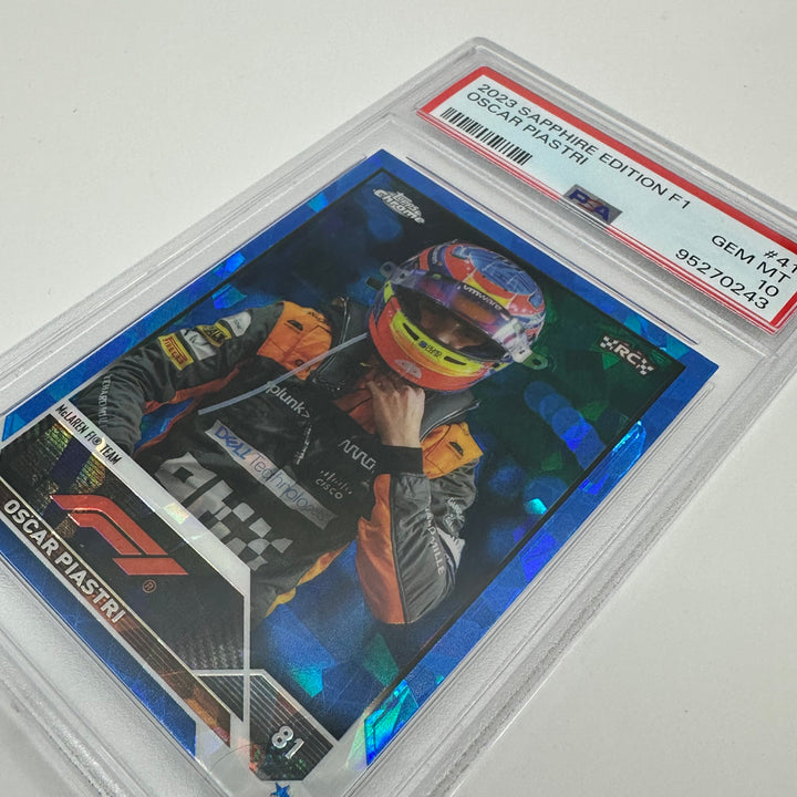 PSA 10 - Oscar Piastri #41 - Sapphire - 2023 Topps Chrome F1 - Rookie Card