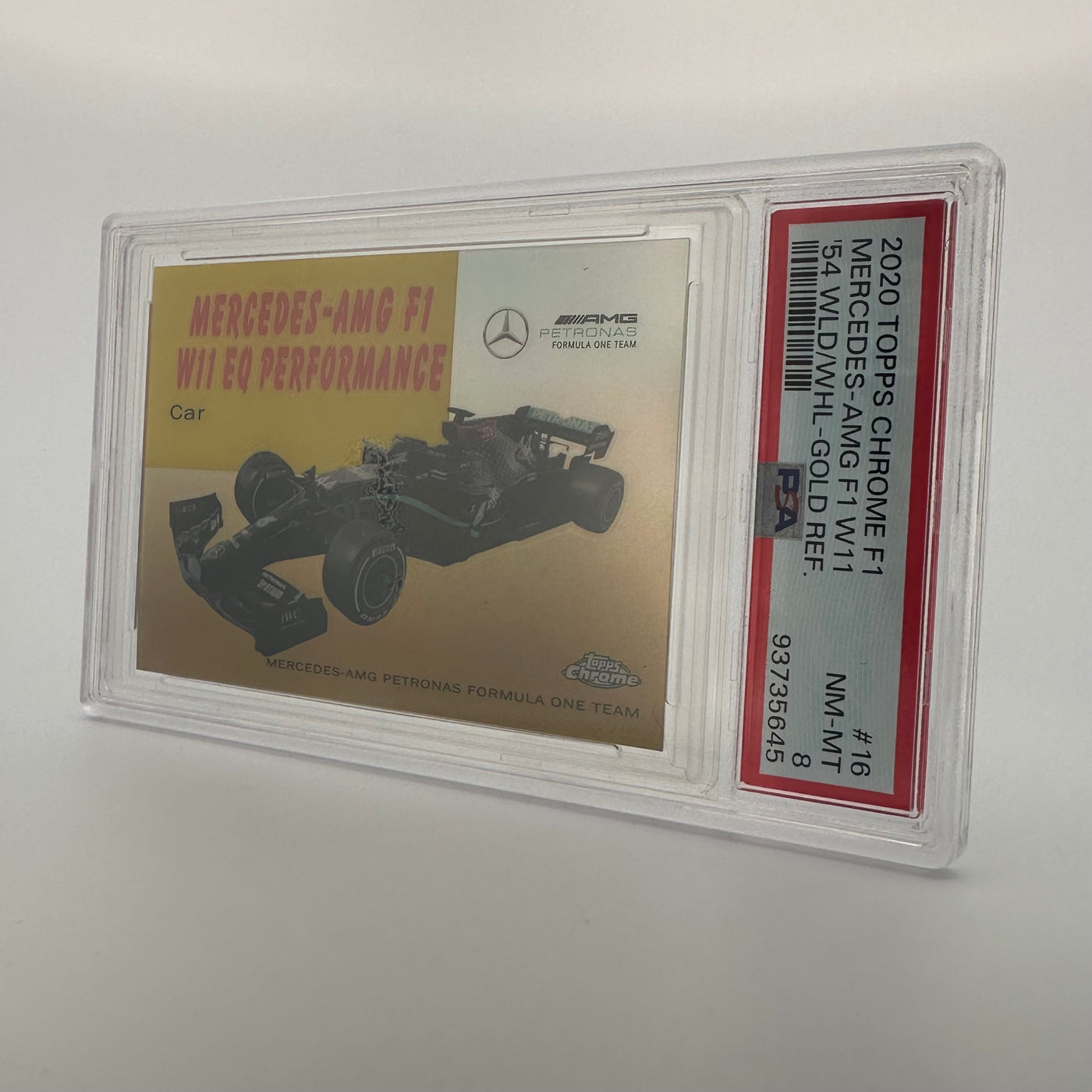 PSA 8 - 10/50 Mercedes AMG #54W-16 - Gold - 2020 Topps chrome F1