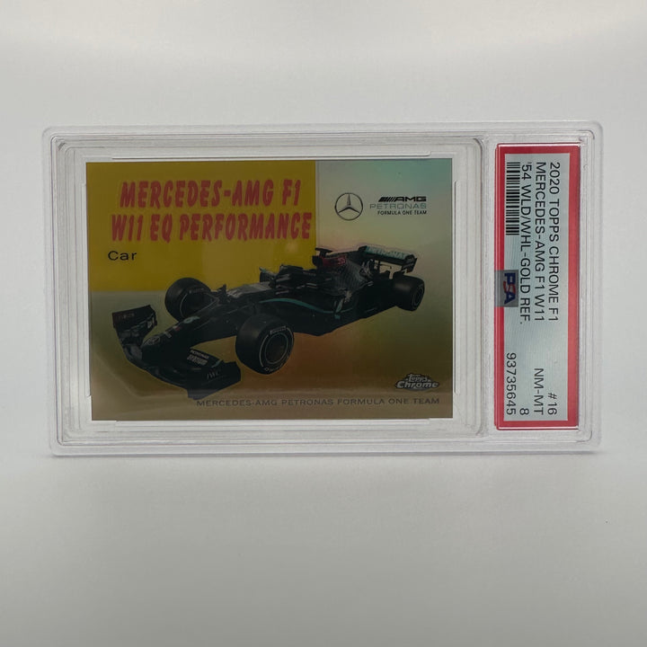 PSA 8 - 10/50 Mercedes AMG #54W-16 - Gold - 2020 Topps chrome F1