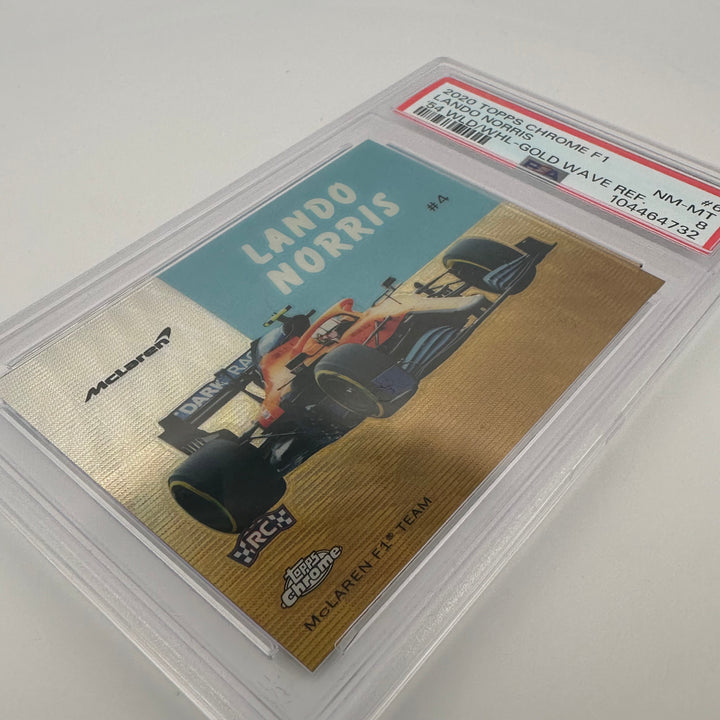 PSA 8 - 22/50 Lando Norris #54W-6 - Gold Wave - 2020 Topps chrome F1
