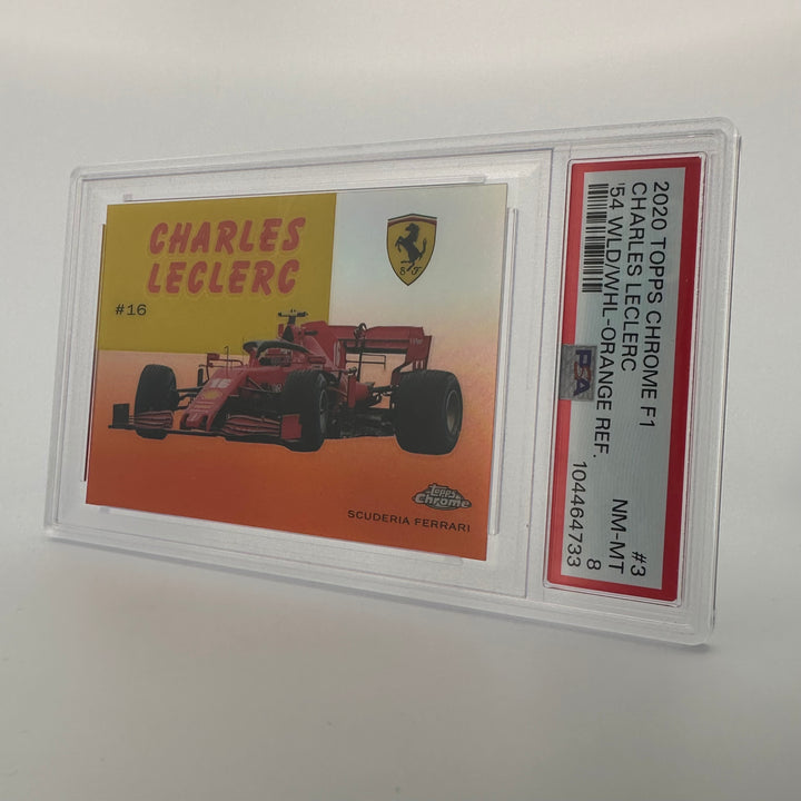 PSA 8 - 12/25 Charles Leclerc #54W-3 - Orange - 2020 Topps chrome F1
