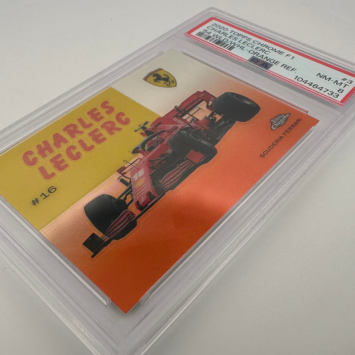 PSA 8 - 12/25 Charles Leclerc #54W-3 - Orange - 2020 Topps chrome F1