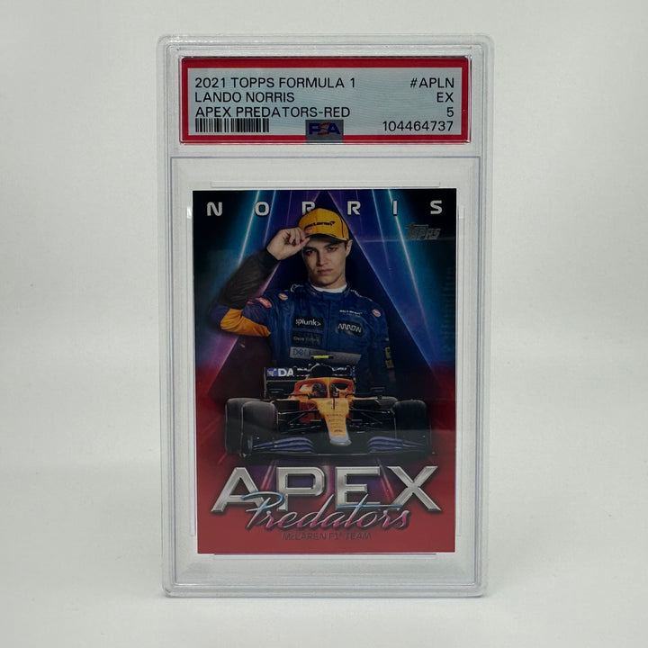 PSA 5 - 1/5 - Lando Norris #APLN - Apex Predators - Red