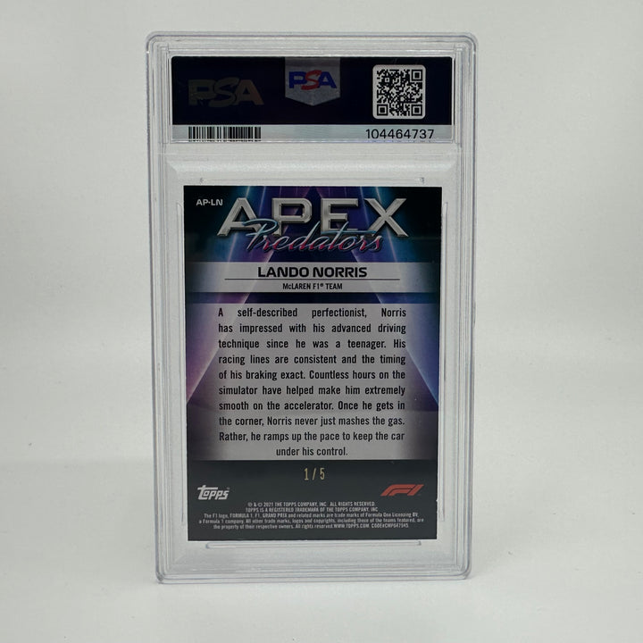 PSA 5 - 1/5 - Lando Norris #APLN - Apex Predators - Red