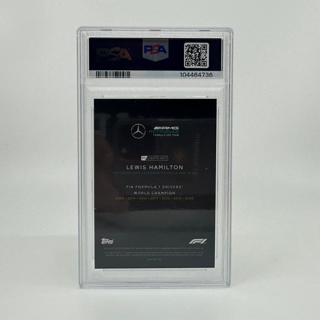 PSA 8 - 5/5 Lewis Hamilton - Driver World Champion - Rainbow Foil