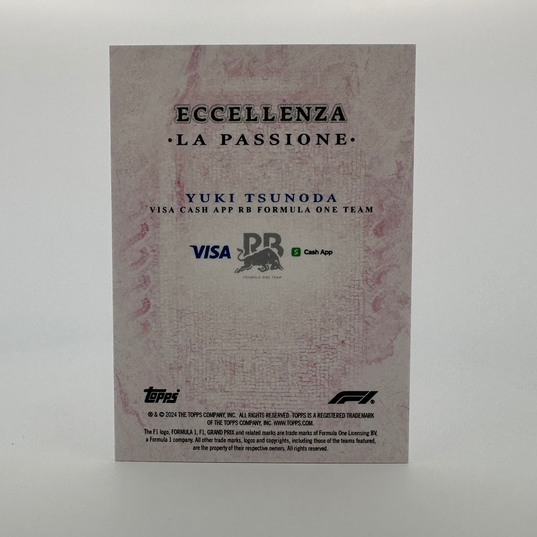 57/75 Yuki Tsunoda - Driver - Pink - 2024 Topps Eccellenza F1