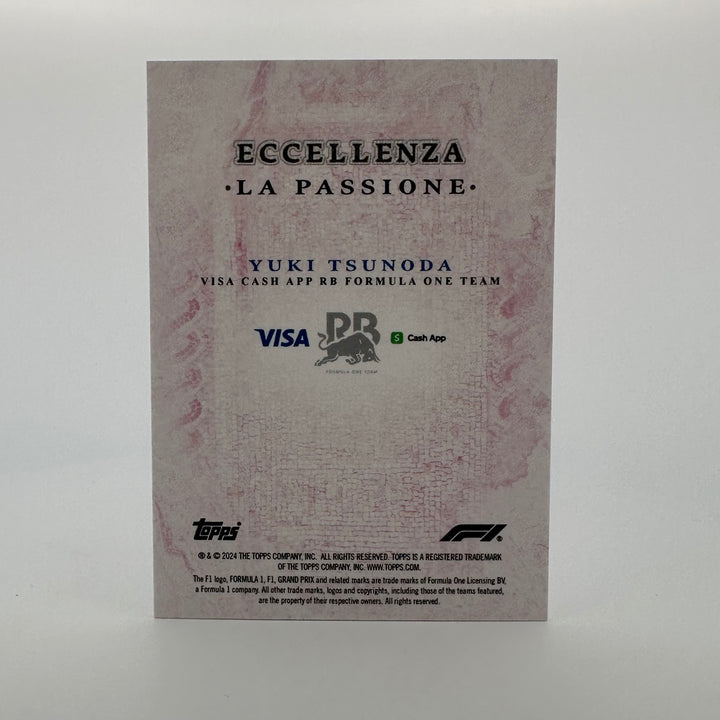 57/75 Yuki Tsunoda - Driver - Pink - 2024 Topps Eccellenza F1