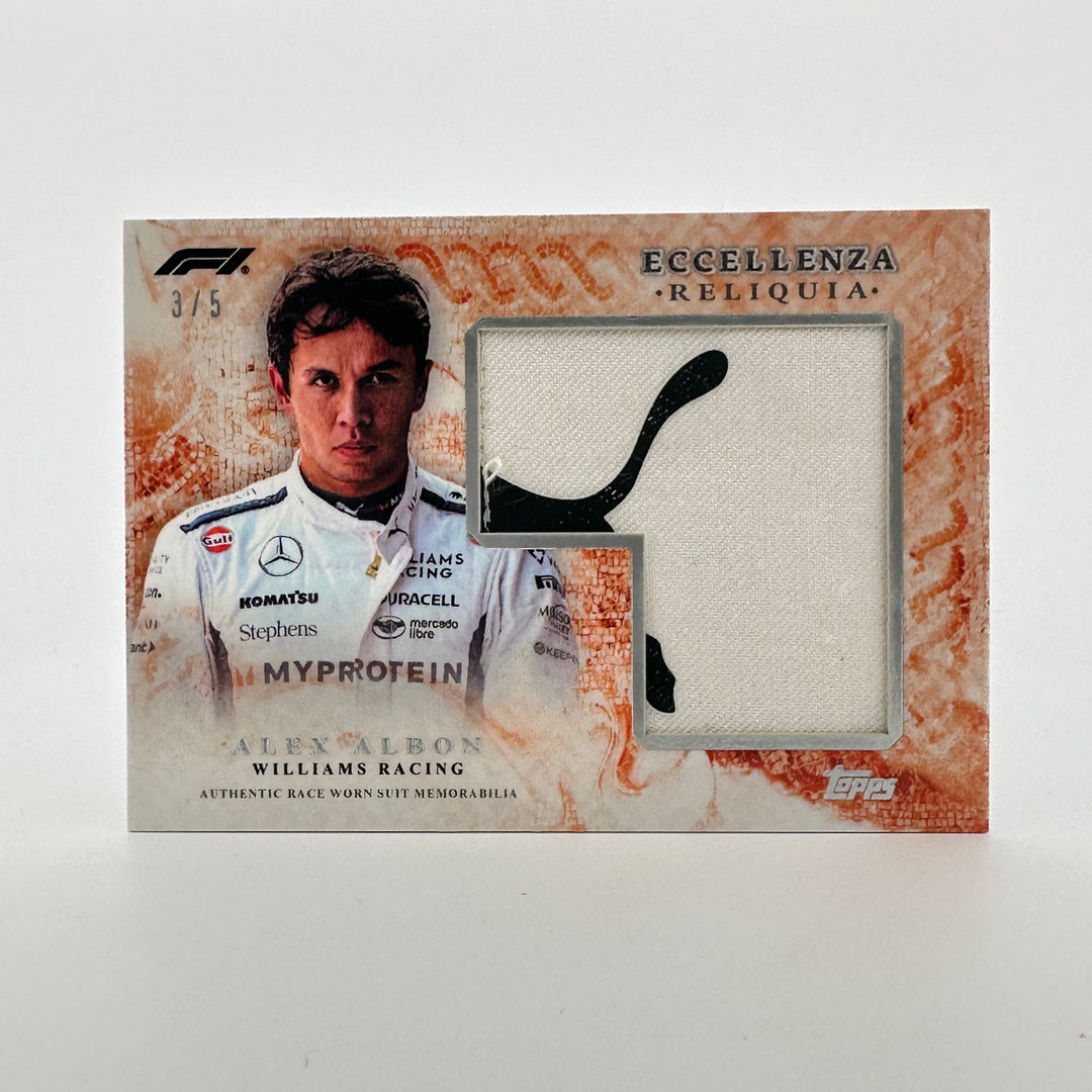 3/5 Alex Albon - Reliqua - Orange - 2024 Topps Eccellenza F1
