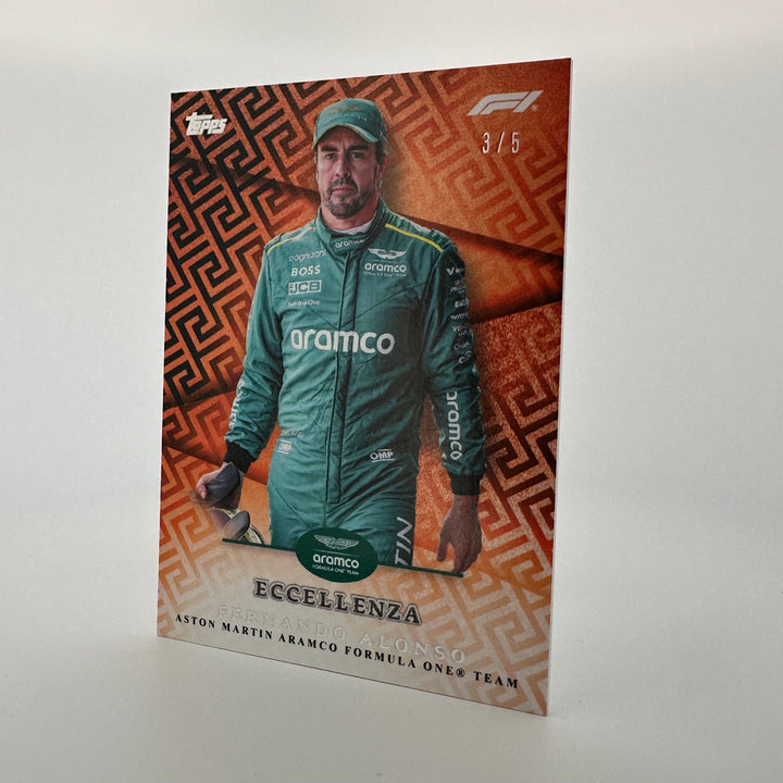 3/5 Fernando Alonso - Orange - 2024 Topps Eccellenza F1