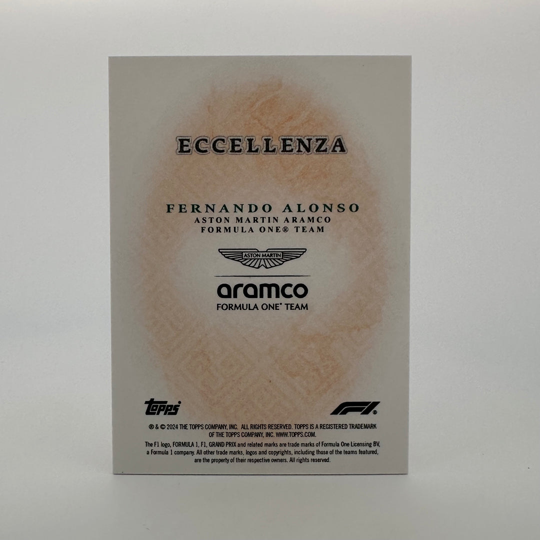 3/5 Fernando Alonso - Orange - 2024 Topps Eccellenza F1