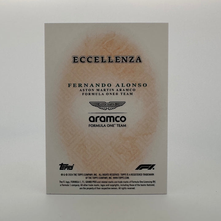 3/5 Fernando Alonso - Orange - 2024 Topps Eccellenza F1