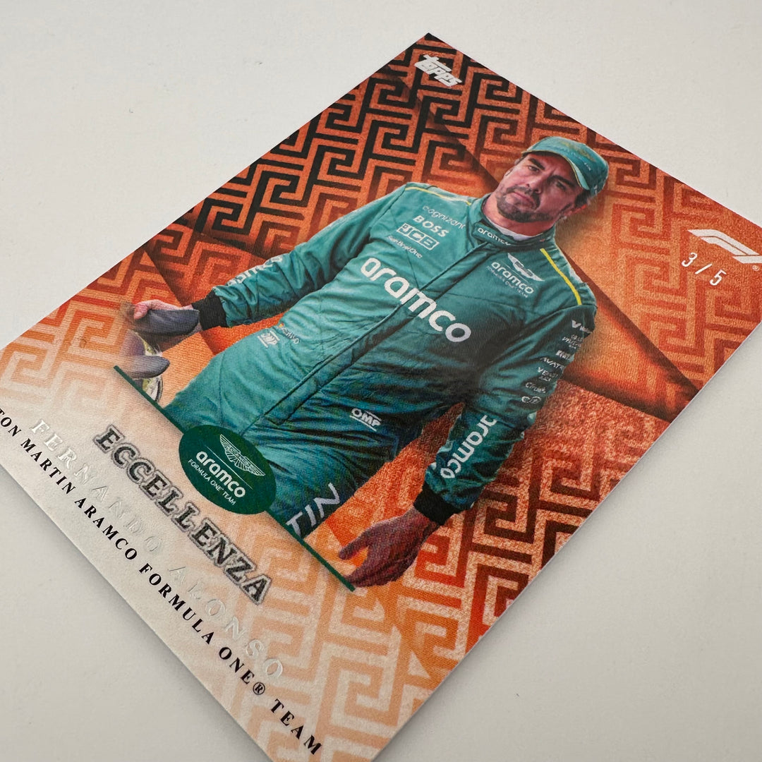 3/5 Fernando Alonso - Orange - 2024 Topps Eccellenza F1