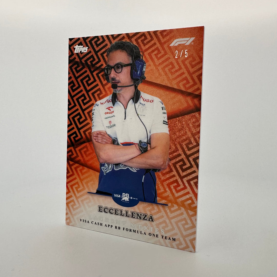 2/5 Laurent Mekies - Principal - Orange - 2024 Topps Eccellenza F1