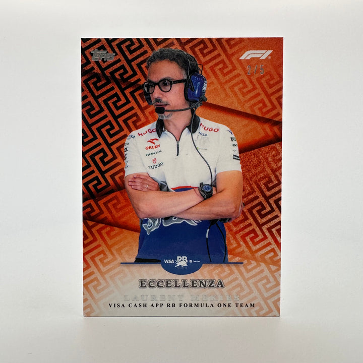2/5 Laurent Mekies - Principal - Orange - 2024 Topps Eccellenza F1