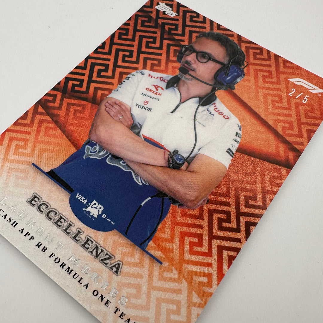 2/5 Laurent Mekies - Principal - Orange - 2024 Topps Eccellenza F1