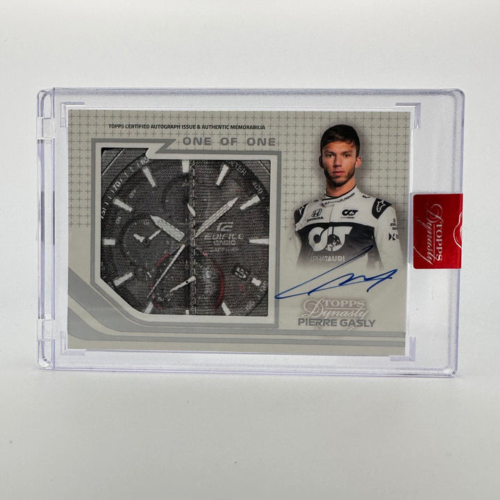 1/1 Pierre Gasly #AGJP-PG - Autographed Racing Glove Jumbo Patch - 2021 Topps Dynasty