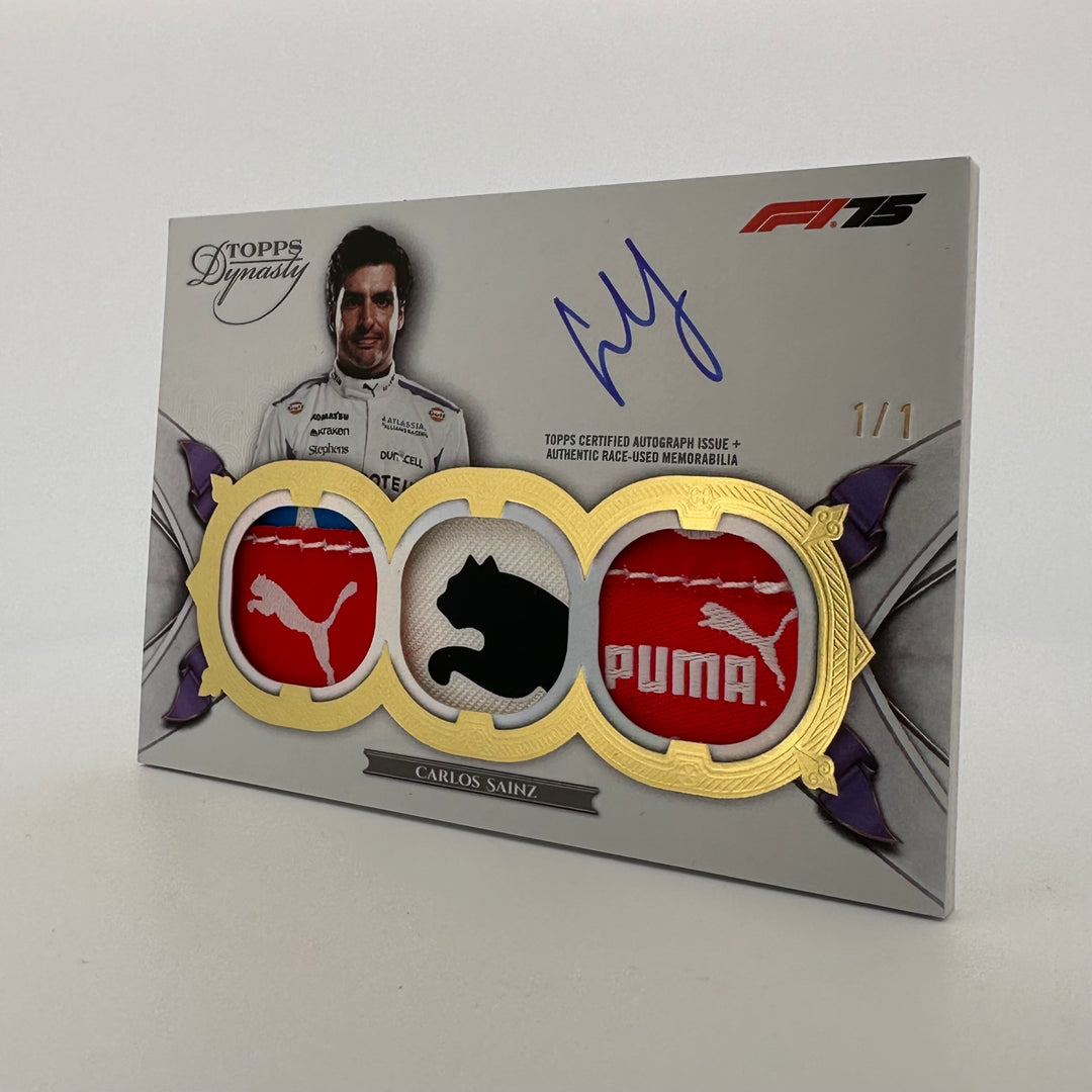 1/1 Gold - Carlos Sainz #SDTRA-CSA - Dynasty Triple Relic Autograph - 2025 Topps Dynasty F1