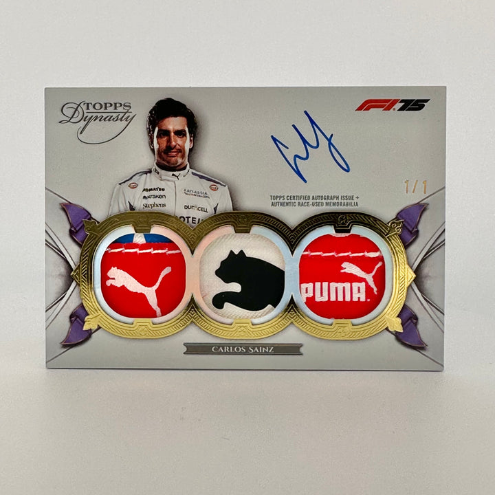 1/1 Gold - Carlos Sainz #SDTRA-CSA - Dynasty Triple Relic Autograph - 2025 Topps Dynasty F1