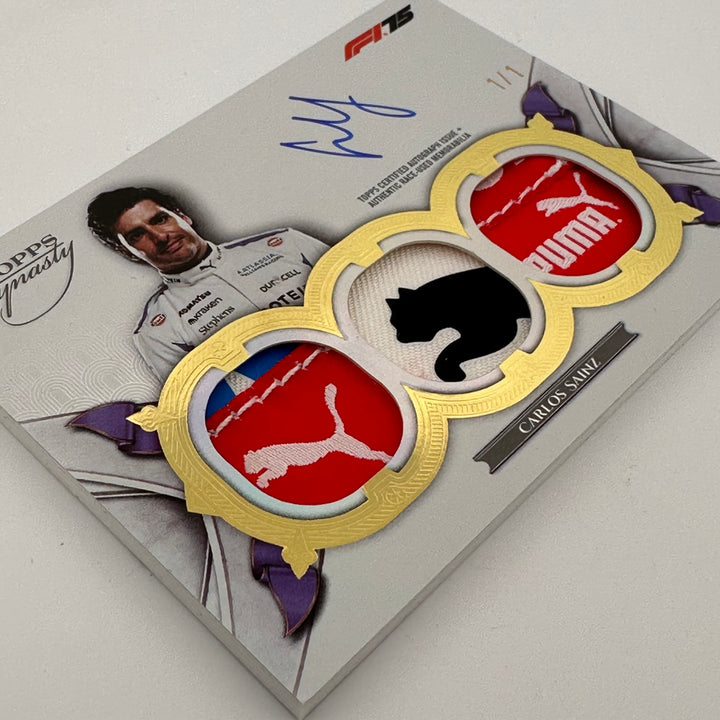 1/1 Gold - Carlos Sainz #SDTRA-CSA - Dynasty Triple Relic Autograph - 2025 Topps Dynasty F1
