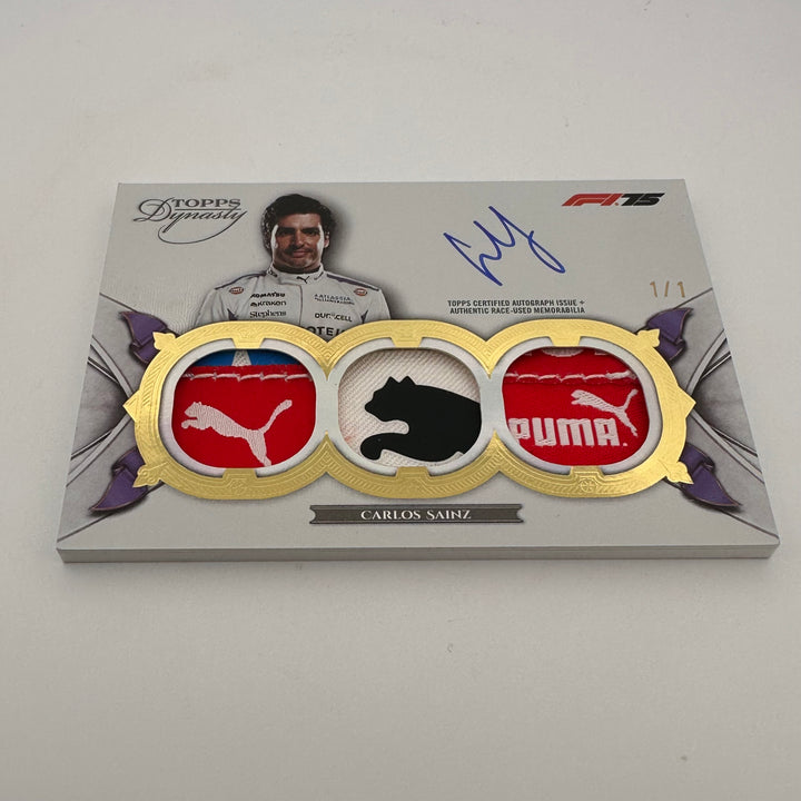 1/1 Gold - Carlos Sainz #SDTRA-CSA - Dynasty Triple Relic Autograph - 2025 Topps Dynasty F1