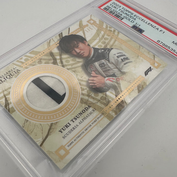 1/1 Gold + Complete Rainbow - Yuki Tsunoda - 2023 Eccellenza Reliquia (PSA9/10)