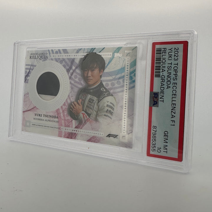 1/1 Gold + Complete Rainbow - Yuki Tsunoda - 2023 Eccellenza Reliquia (PSA9/10)