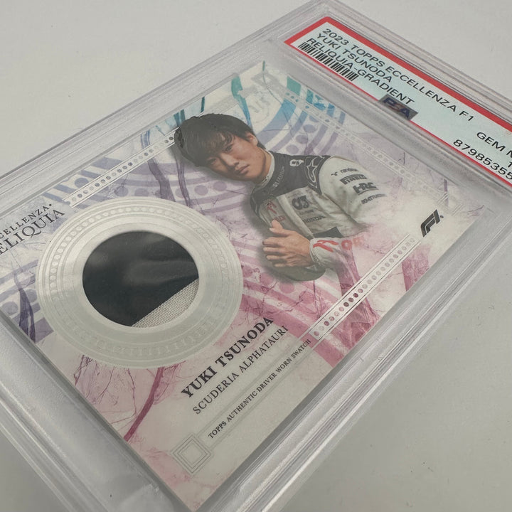 1/1 Gold + Complete Rainbow - Yuki Tsunoda - 2023 Eccellenza Reliquia (PSA9/10)